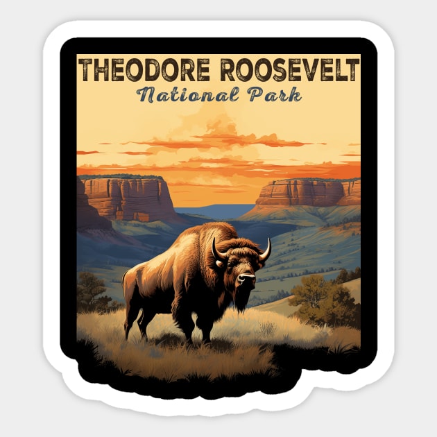 Theodore Roosevelt National Park Sticker by Ross Holbrook